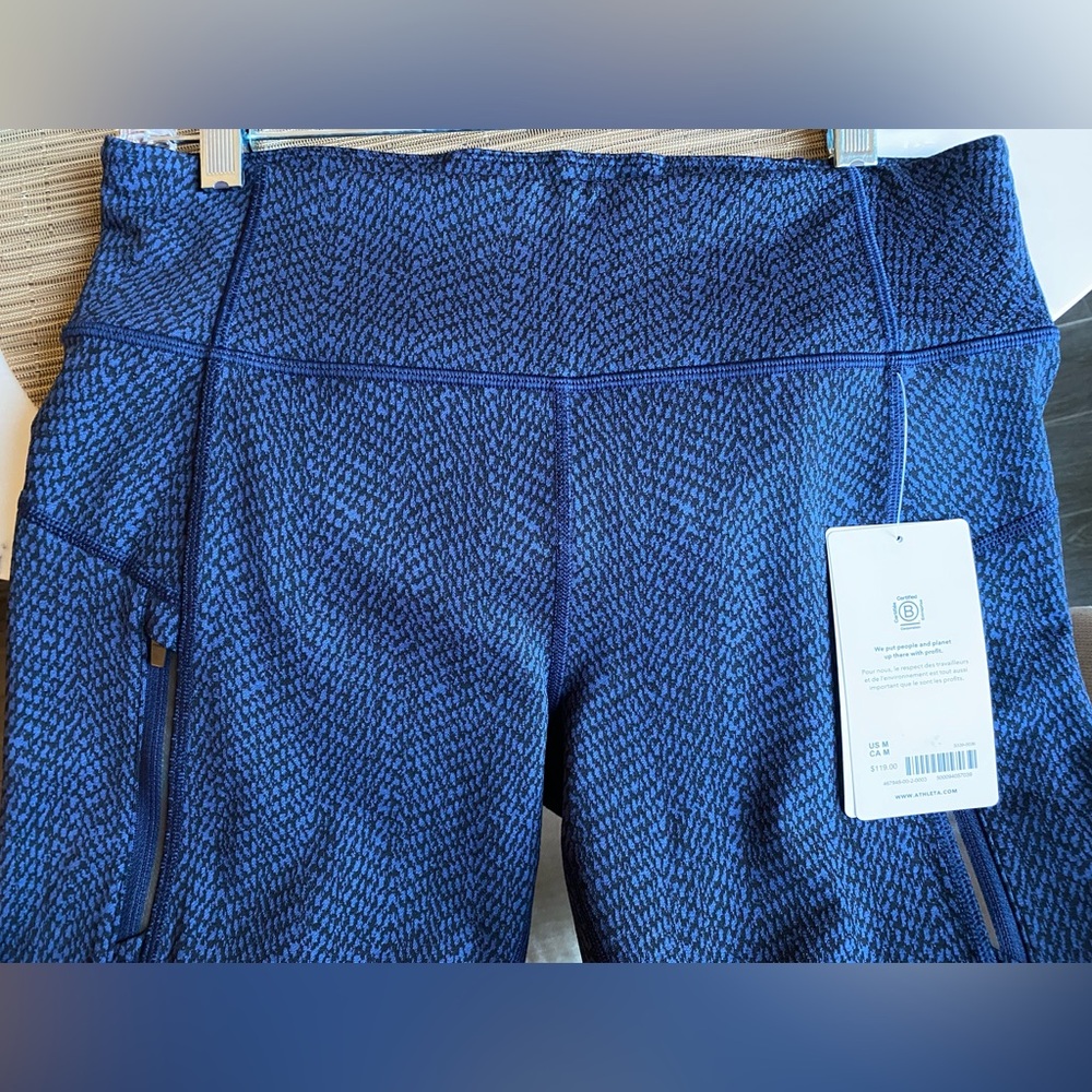 Athleta Rainer Herringbone Tight Leggings Sz M NWT